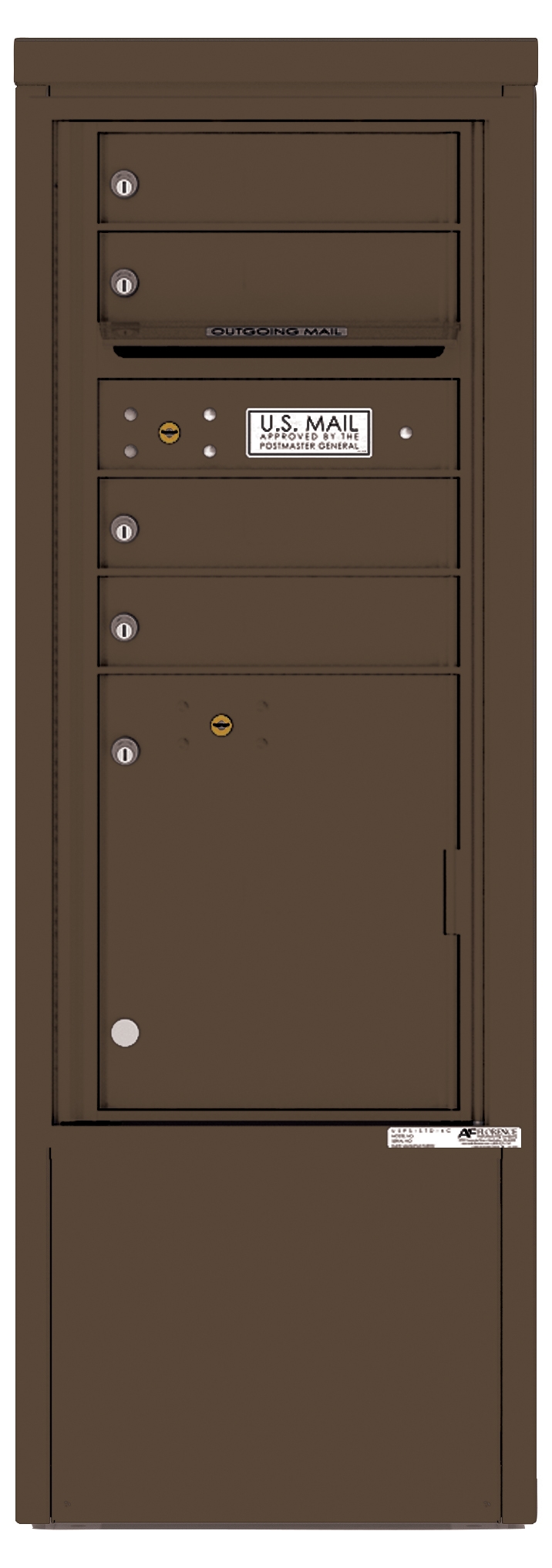 4CADS-04-D 4C Horizontal Depot Mailbox Antique Bronze