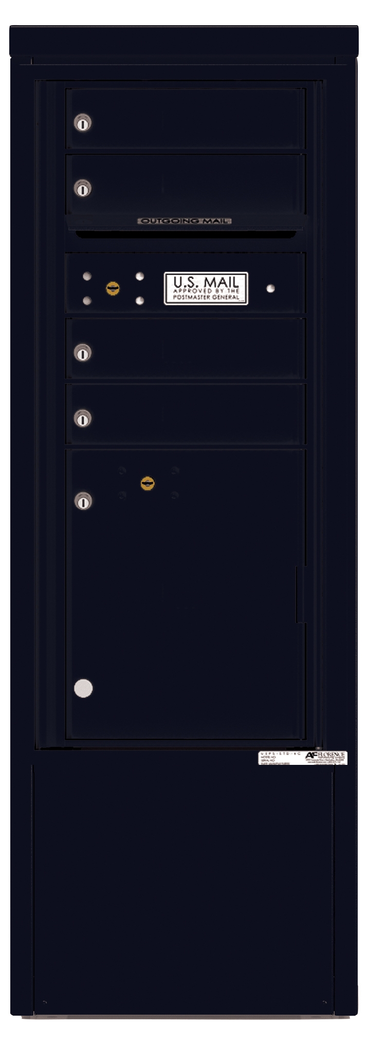 4CADS-04-D 4C Horizontal Depot Mailbox Black