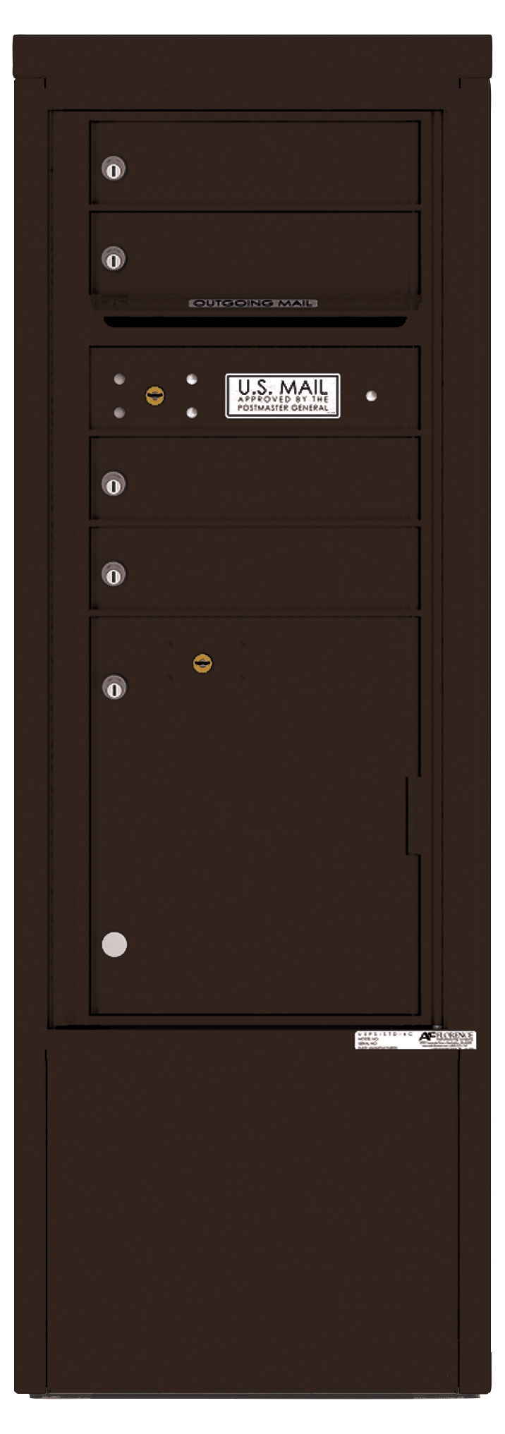 4CADS-04-D 4C Horizontal Depot Mailbox Dark Bronze