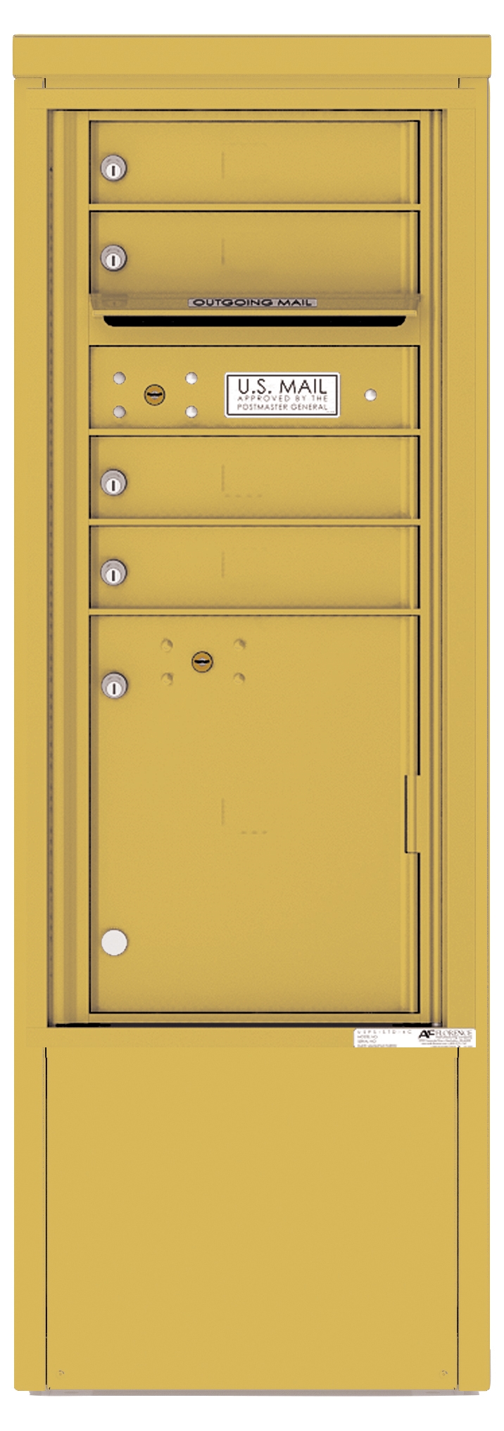 4CADS-04-D 4C Horizontal Depot Mailbox Gold Speck