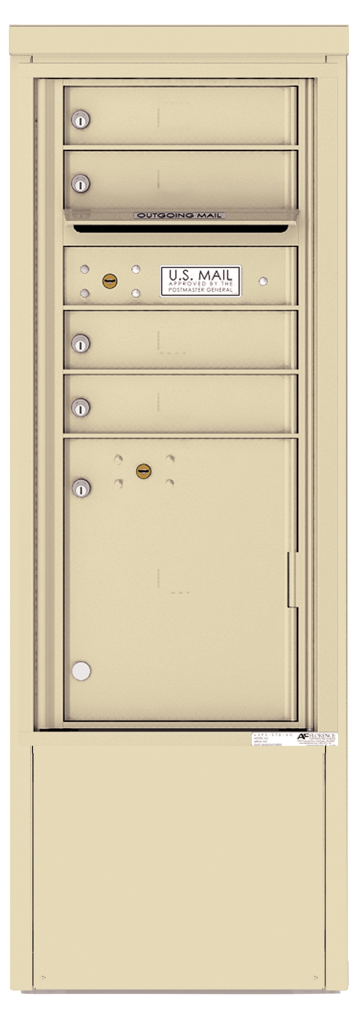 4CADS-04-D 4C Horizontal Depot Mailbox Sandstone