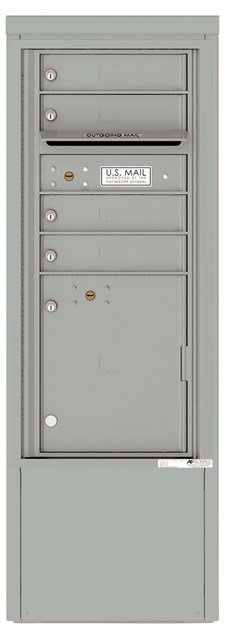 4CADS-04-D 4C Horizontal Depot Mailbox Silver Speck