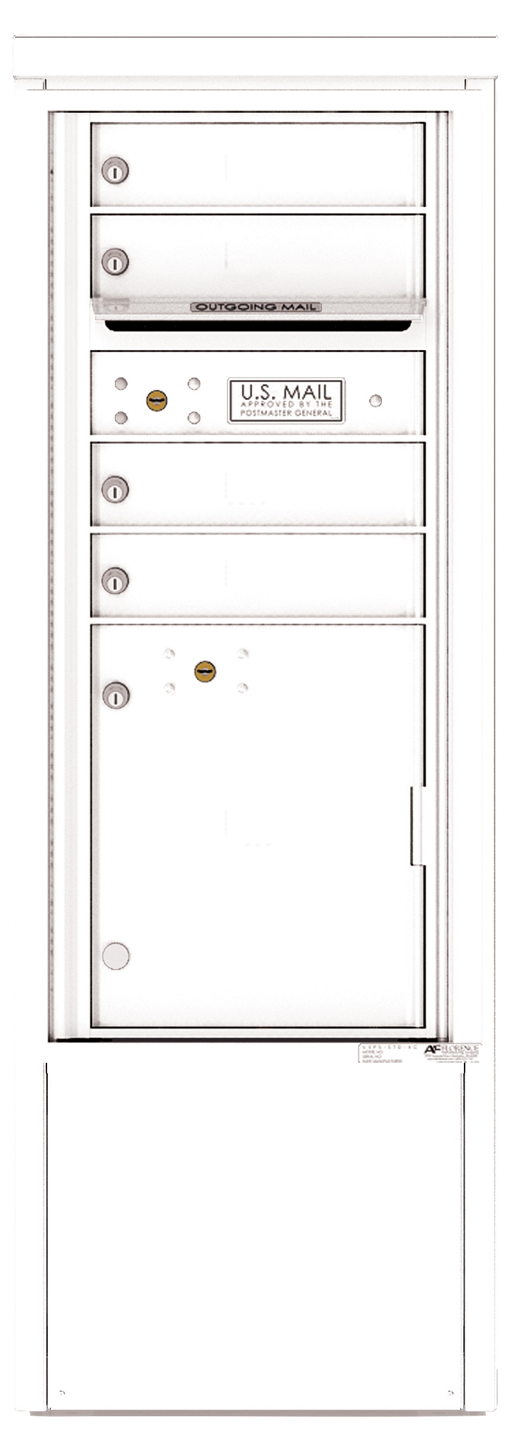 4CADS-04-D 4C Horizontal Depot Mailbox White