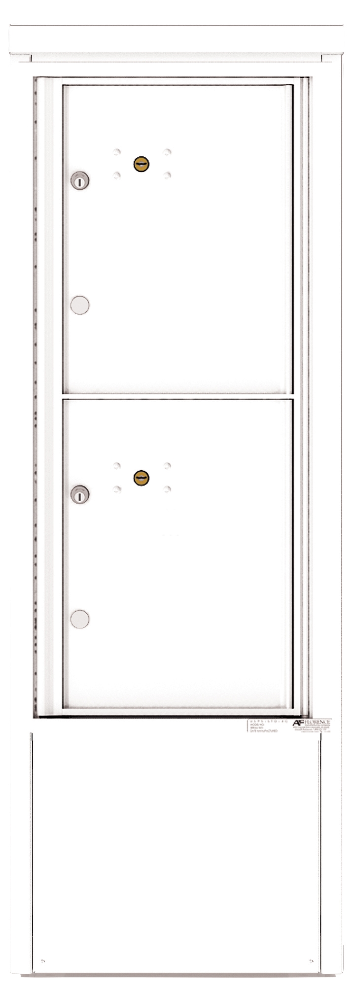 4CADS-2P-D 4C Horizontal Depot Mailbox White