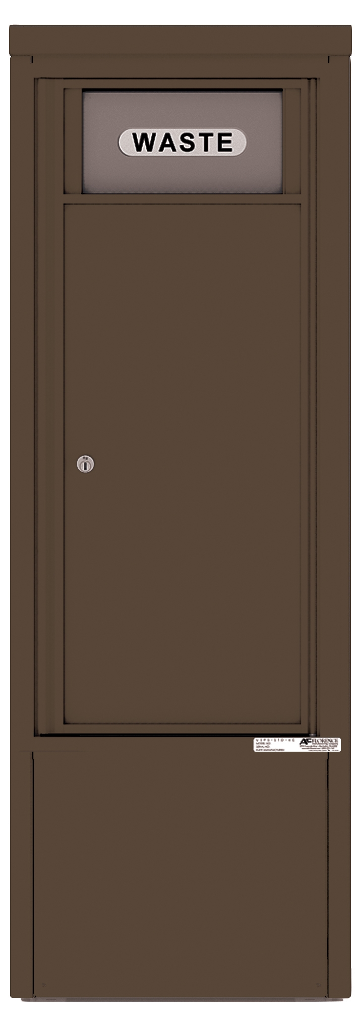 4CADS-BIN-D 4C Horizontal-Trash/Recycling Bin Antique Bronze