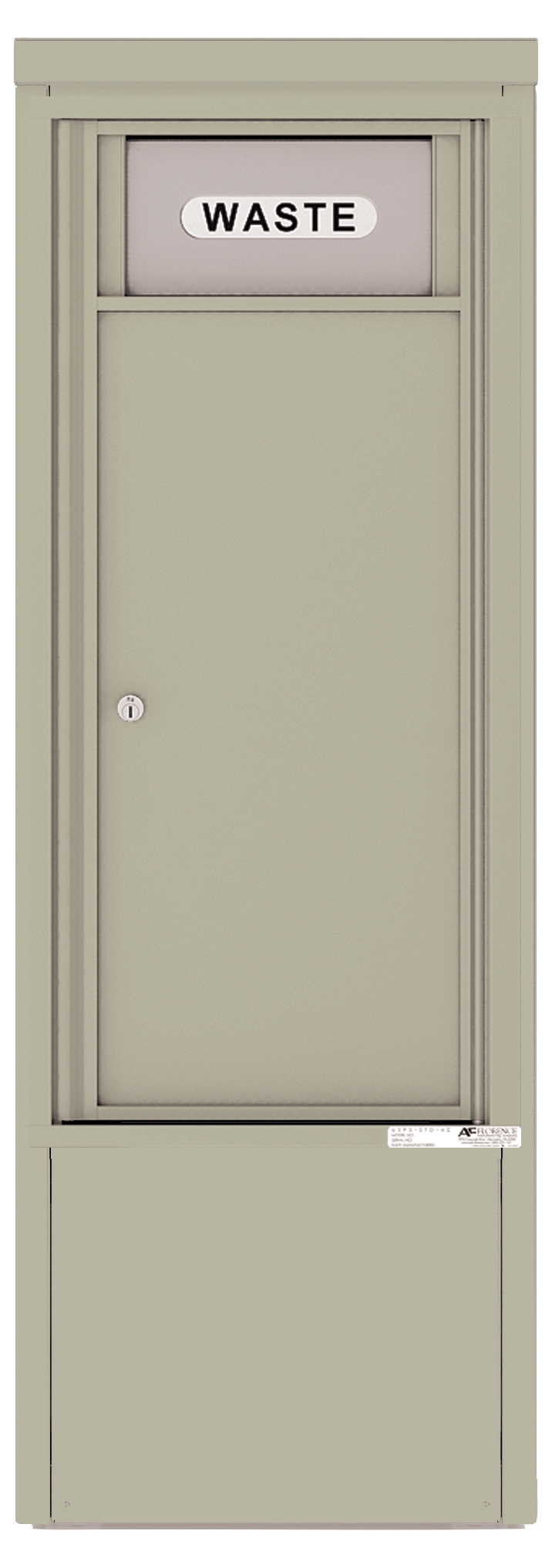 4CADS-BIN-D 4C Horizontal-Trash/Recycling Bin Postal Grey