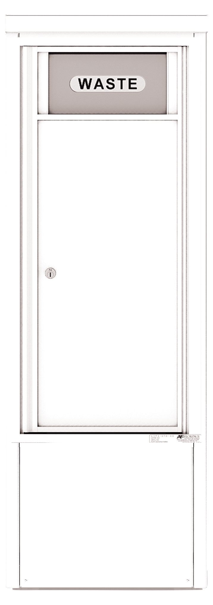 4CADS-BIN-D 4C Horizontal-Trash/Recycling Bin White