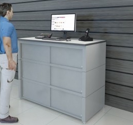 60-Inch Extra Deep Storage Table with Adjustable Height Legs With Three Locking Compartments
