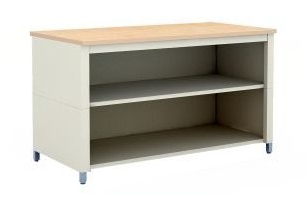72-Inch Extra Deep Storage Adjustable Height Table With Center Shelf