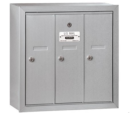 3-Door 3500 Series Vertical Mailbox Aluminum
