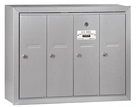 4-Door 3500 Series Vertical Mailbox Aluminum