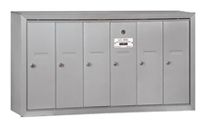 6-Door 3500 Series Vertical Mailbox Aluminum