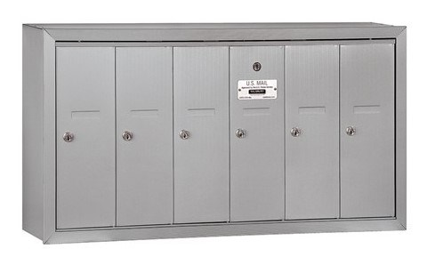 6-Door 3500 Series Vertical Mailbox Aluminum