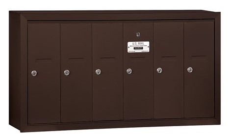 6-Door 3500 Series Vertical Mailbox Bronze