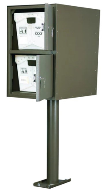 Double Letter Locker Front & Rear Access Mailbox