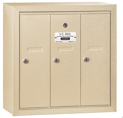 3-Door 3500 Series Vertical Mailbox Sandstone