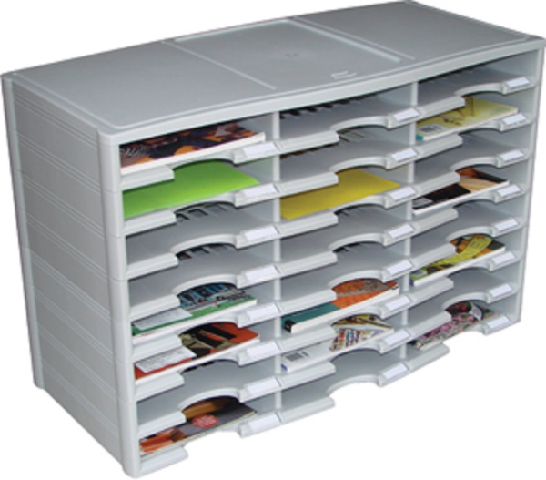 24 Pocket Plastic Economoy Literature Organizer 1521 Desktop Mail