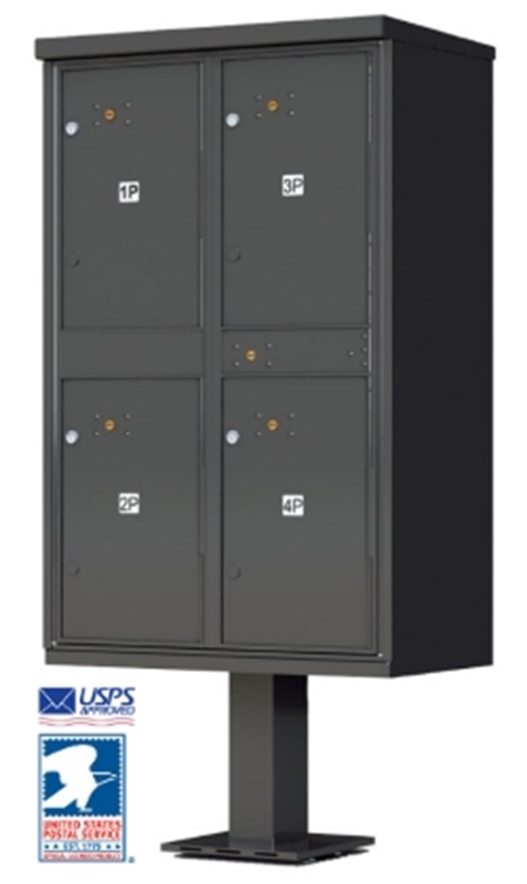 6 Parcel Lockers - 4C Depot Mailbox Module - 4C16D-6P-D - 4C16D-6P-D