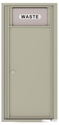 4C10S-Bin Ten Door High 4C Trash/Recycling Bin Gold Speck Postal Grey