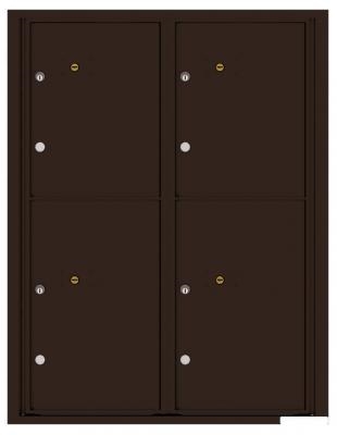 4C11D-4P Eleven Door High Four Parcel Locker 4C Mailbox Dark Bronze