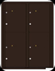 4C11D-4P Eleven Door High Four Parcel Locker 4C Mailbox Dark Bronze