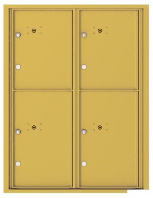 4C11D-4P Eleven Door High Four Parcel Locker 4C Mailbox Gold Speck