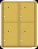 4C11D-4P Eleven Door High Four Parcel Locker 4C Mailbox Gold Speck