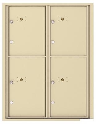 4C11D-4P Eleven Door High Four Parcel Locker 4C Mailbox Sandstone