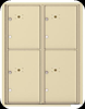 4C11D-4P Eleven Door High Four Parcel Locker 4C Mailbox Sandstone