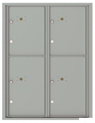4C11D-4P Eleven Door High Four Parcel Locker 4C Mailbox Silver