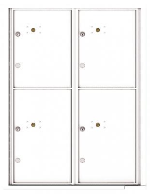 4C11D-4P Eleven Door High Four Parcel Locker 4C Mailbox White