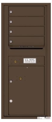 4C11D-04 Eleven Door High Four Tenant 4C Mailbox Antique Bronze