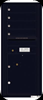 4C11D-04 Eleven Door High Four Tenant 4C Mailbox Black