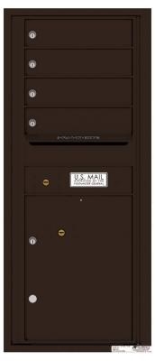 4C11D-04 Eleven Door High Four Tenant 4C Mailbox Dark Bronze