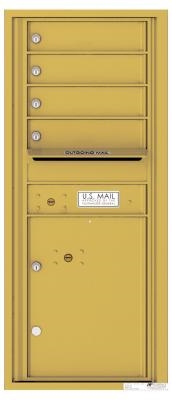 4C11D-04 Eleven Door High Four Tenant 4C Mailbox Gold Speck