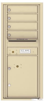 4C11D-04 Eleven Door High Four Tenant 4C Mailbox Sandstone