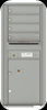 4C11D-04 Eleven Door High Four Tenant 4C Mailbox Silver