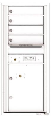 4C11D-04 Eleven Door High Four Tenant 4C Mailbox White