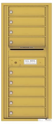 4C11S-09 Eleven Door High Nine Tenant 4C Mailbox Gold Speck