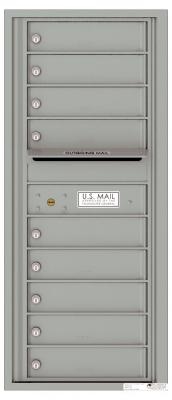 4C11S-09 Eleven Door High Nine Tenant 4C Mailbox Silver