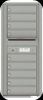 4C11S-09 Eleven Door High Nine Tenant 4C Mailbox Silver