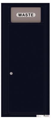 4C11S-Bin Eleven Door High 4C Trash/Recycling Bin Black