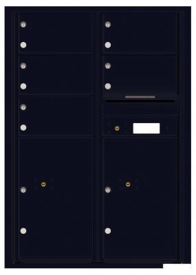 4C12D-05 Twelve Door High Five Tenant 4C Mailbox Black