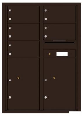 4C12D-05 Twelve Door High Five Tenant 4C Mailbox Dark Bronze