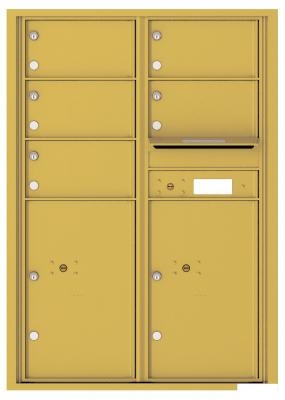 4C12D-05 Twelve Door High Five Tenant 4C Mailbox Gold Speck