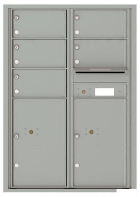 4C12D-05 Twelve Door High Five Tenant 4C Mailbox Silver