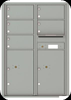 4C12D-05 Twelve Door High Five Tenant 4C Mailbox Silver
