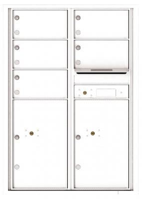 4C12D-05 Twelve Door High Five Tenant 4C Mailbox White