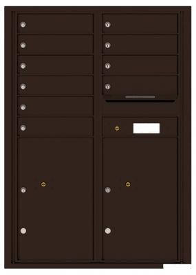4C12D-10 Twelve Door High Ten Tenant 4C Mailbox Dark Bronze