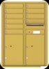 4C12D-10 Twelve Door High Ten Tenant 4C Mailbox Gold Speck